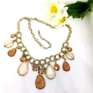 Drusy charm necklace
